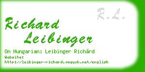richard leibinger business card